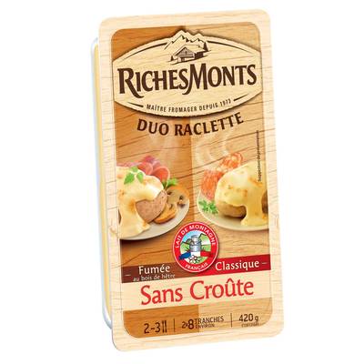 Richesmonts Raclette Duo Fumé & Nature, 420g