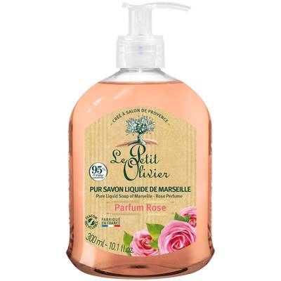 Le petit Olivier Pur savon liquide de Marseille parfum rose, 300ml