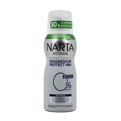 Narta Homme Déodorant Homme Invisible Magnesium Protect 48H, 100ml
