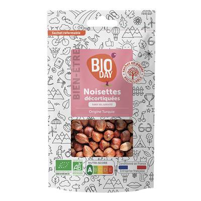 Bioday Noisettes Décortiquées Bio, Sachet de 250g