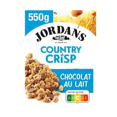 Jordans Céréales chocolat au lait country crisp, 550g