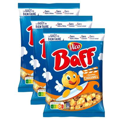 Baff Pop-corn Caramel, 3x100g