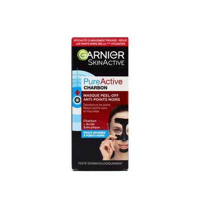 Garnier Masque peel-off anti-points noirs au charbon, 50ml