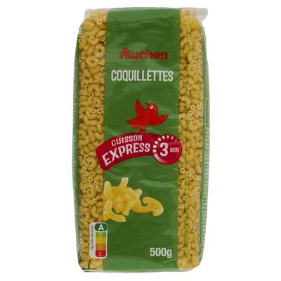 Auchan Pâtes Coquillettes Cuisson Rapide 3 min, 500g