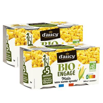 D'aucy Maïs Bio, Lot de 2x2x140g