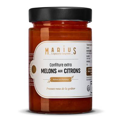 Marius, L'Épicerie Inspirée Confiture Extra Melons aux Citrons, 375g