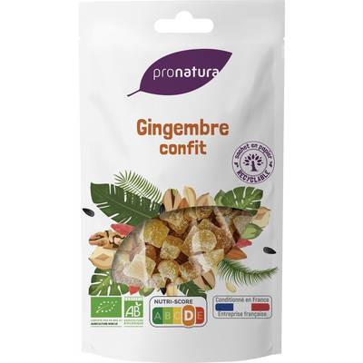 Pronatura Gingembre confits bio, 250g