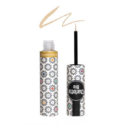 Charlotte Bio Eyeliner pinceau pailleté BIO Or