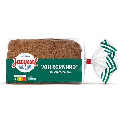 Jacquet Vollkornbrot Pain au Seigle Complet, 500g, 9 tranches