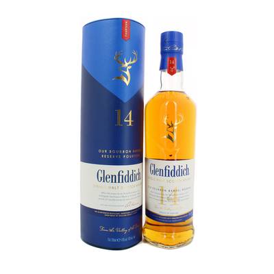 Glenfiddich Whisky Single Malt Bourbon Barrel 14 ans 43°, 70cl