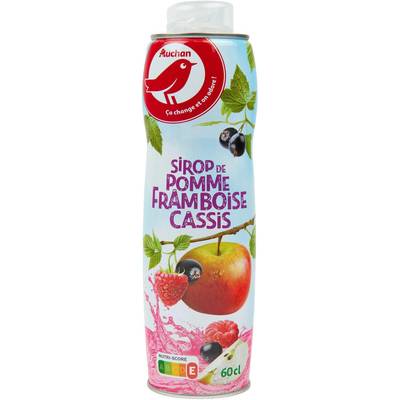 Auchan Sirop de pomme cassis framboise, 60cl