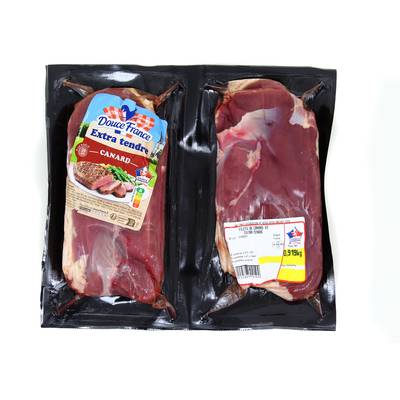 Douce France Filet de Canard Extra Tendre Nature, environ 2x450g