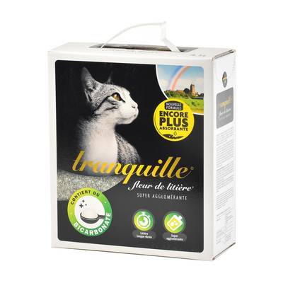 Tranquille Litière Minérale Agglomérante Fleur de Litière Super pour Chat, 4,5L