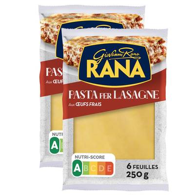 Giovanni Rana Feuilles de Lasagne, Lot de 2x250g
