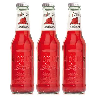 Bionina Limonade Grenade & Canneberge Bio, Lot de 3x20cl