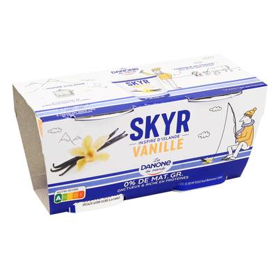 Les Danone Du Monde Skyr Vanille 0%mg, 2x140g