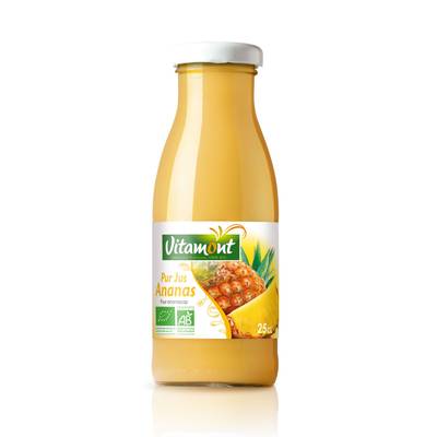 Vitamont Mini pur jus d'ananas Bio, 25cl