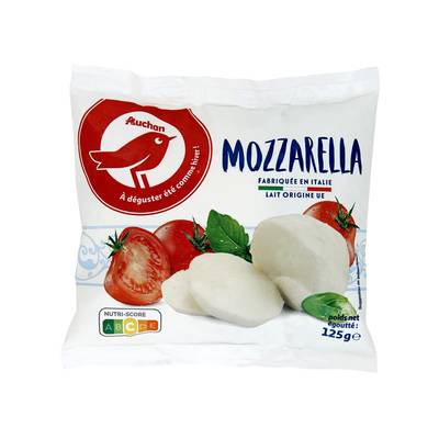 Auchan Mozzarella en boule, 125g