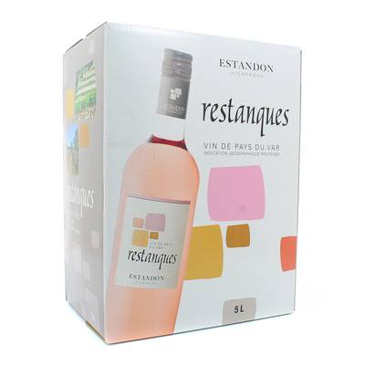 Vin De Pays du Var Rosé IGP Les Restanques 12.5°, Bag in box 5L