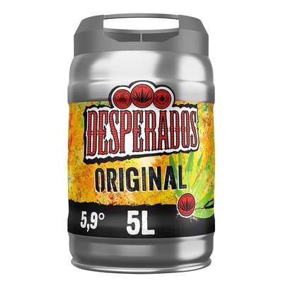 Desperados Fût de bière aromatisée à la tequila 5.9°, 5L
