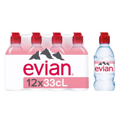 Evian Eau minérale naturelle, 12x33cl