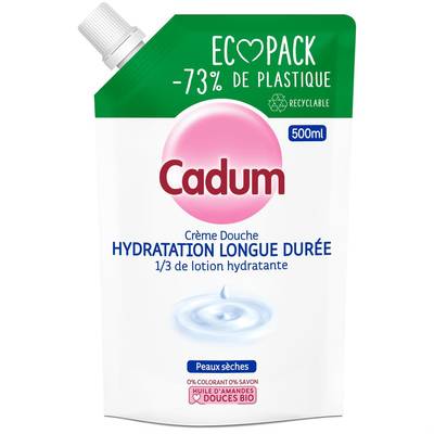 Cadum Crème de douche Hydratation Ecopack, 500ml