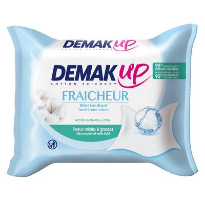 Demak Up Lingettes sensation à l'eau démaquillante, 25 lingettes