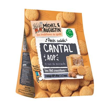 Michel et Augustin Sablés Cantal AOP et Noix de Muscade, 100g
