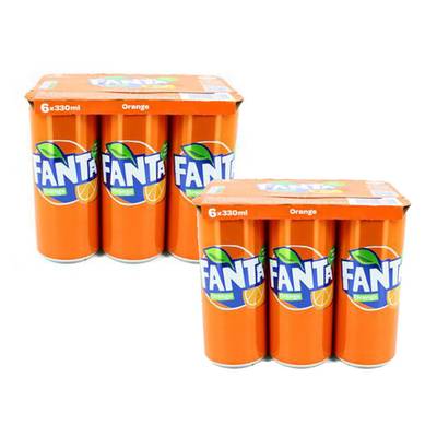 Fanta Orange, 2 packs de 6x33cl