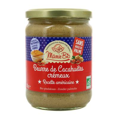 Mamie Bio Beurre de cacahuete crémeux bio recette Américaine, 500g