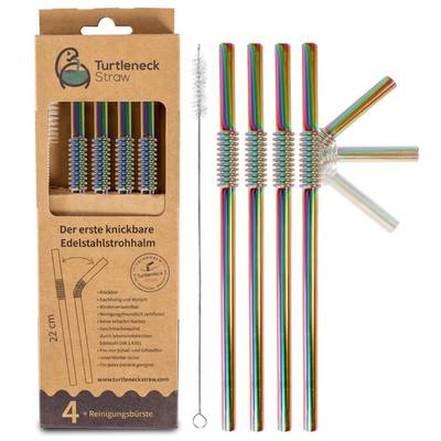 4260684021135 - Mastrad - Pailles metal pliable arc en ciel set 22cm