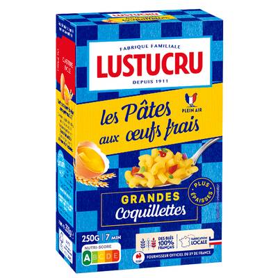 Lustucru Pâtes Grandes Coquillettes aux Oeufs Frais, 250g