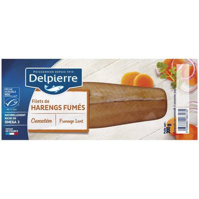 Delpierre Filets de Harengs Fumés au Naturel, 200g
