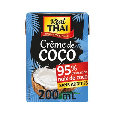 Real Thaï Crème de Coco UHT 95% d'extrait de noix de coco, 20cl