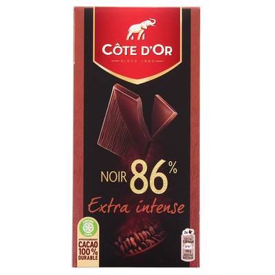 Côte d'Or Chocolat Noir brut 86%, 100g