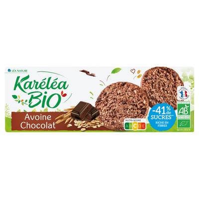 Karéléa Sablés Avoine Chocolat Bio -41% de sucres en moins, 150g