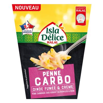 Isla Délice Box Penne Carbo, Dinde Fumée et Crème - HALAL, 300g