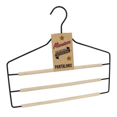 La Ménagère Cintre bois & métal pour 3 pantalons, 1 pièce