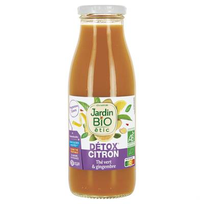 Jardin Bio Etic Boisson Detox Citron Thé Vert et Gingembre Bio, 50cl