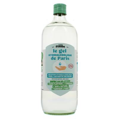 Super Flacon Gel hydroalcoolique, Recharge en verre 1L
