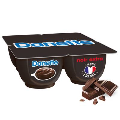 Danette Crème Dessert Chocolat noir extra, 4x125g
