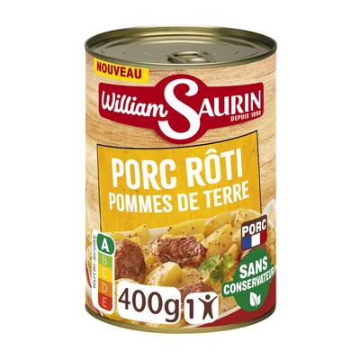 William Saurin Porc Rôti Pomme de Terres et Sauce Moutarde, 400g