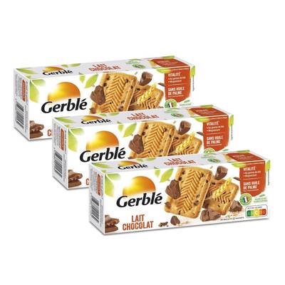 Gerblé Vitalité 20 Biscuits Lait Chocolat, Lot de 3x230g