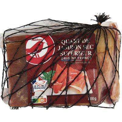 Auchan Quart de Jambon Sec Supérieur, 800g