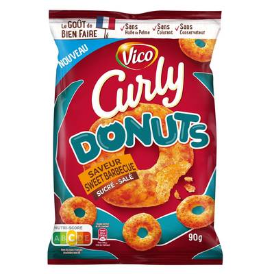 Curly Donuts saveur sweet barbecue sucré salé, 90g