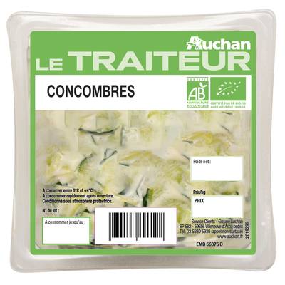 Auchan Le Traiteur Concombres au Fromage Blanc Bio, 200g