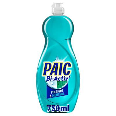 Paic Liquide vaisselle Vinaigre Menthe Bi-Activ Dégraissant, 750ml