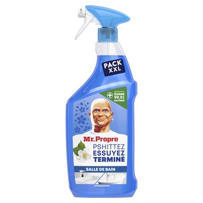 Mr Propre Nettoyant Ménager Désinfectant Salle de bain Fleurs Blanches, 800ml