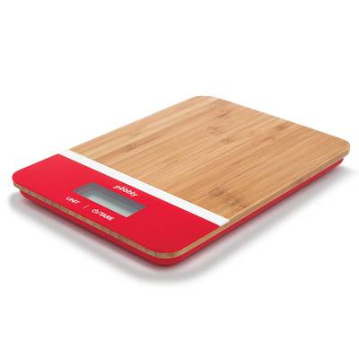 Pebbly Balance en bambou Rouge, 23 x 16  cm