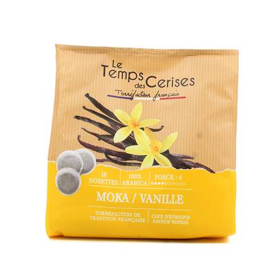Le Temps des Cerises Dosette Café saveur Vanille, 16 capsules